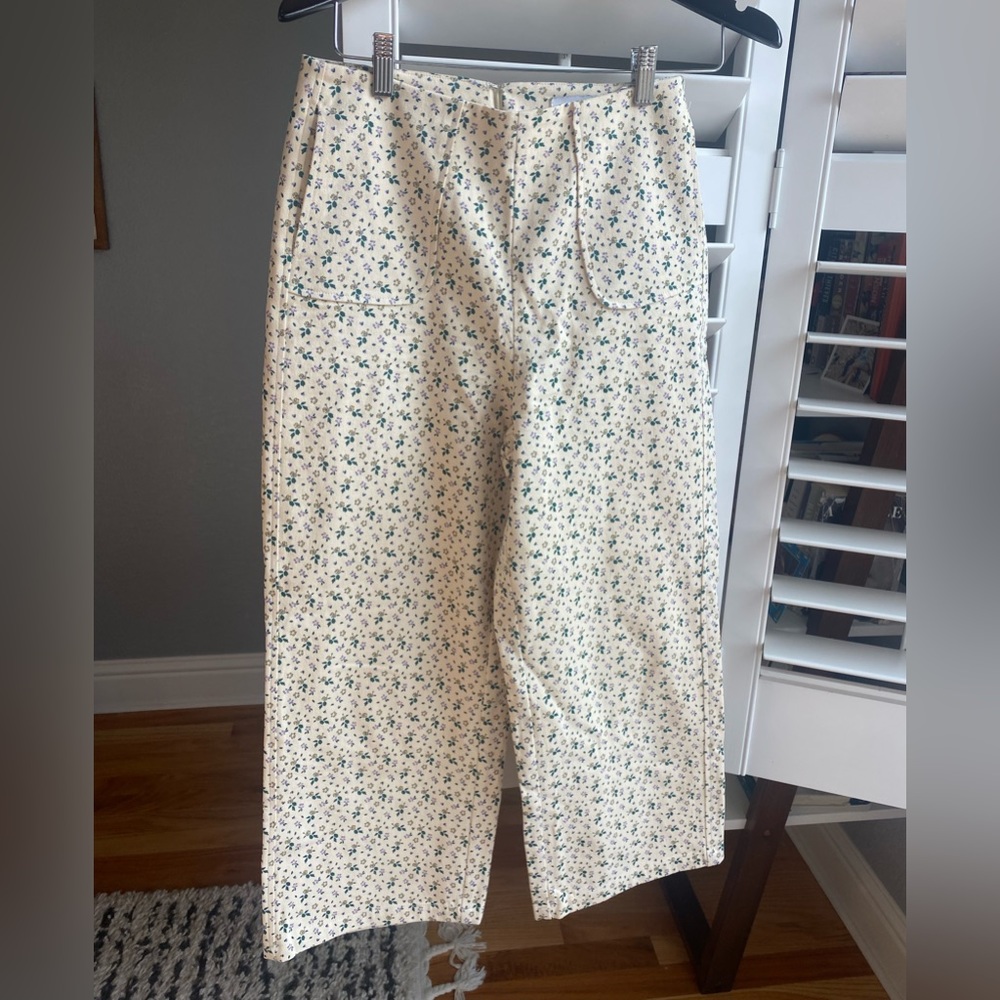 FRNCH Paris floral wide leg pants